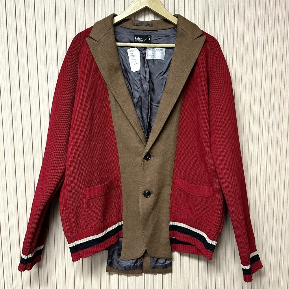 Kolor Men's Asymmetric Cardigan Sweater Size M/38